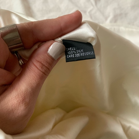 100% Silk Carmen Marc Valvo Spaghetti Strap Dress - Picture 8 of 8